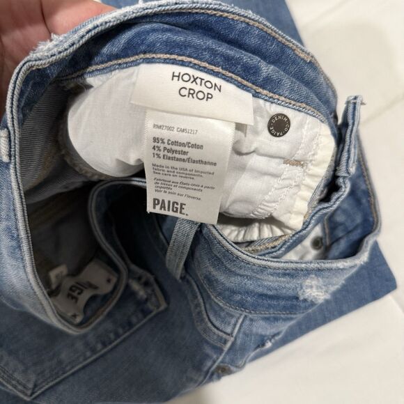 Women’s Paige Hoxton Crop Skinny Jeans - 28 - Picture 4 of 7